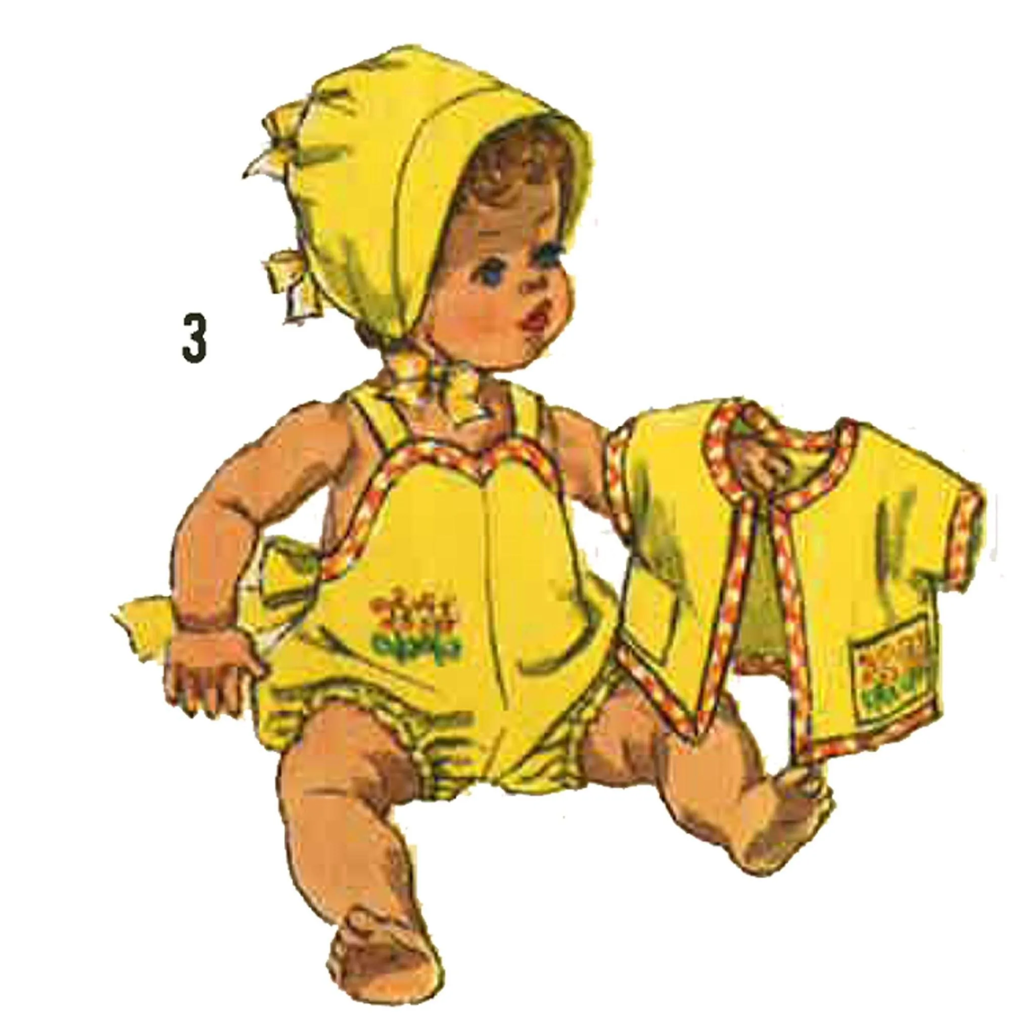 1950's Sewing Pattern: Doll's Clothes, Betsy Wetsy & Tiny Tears - Height 11.5" (29.2cm)