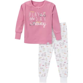 2-Piece Infant & Toddler Girls Playground Long Sleeve Pajama Set