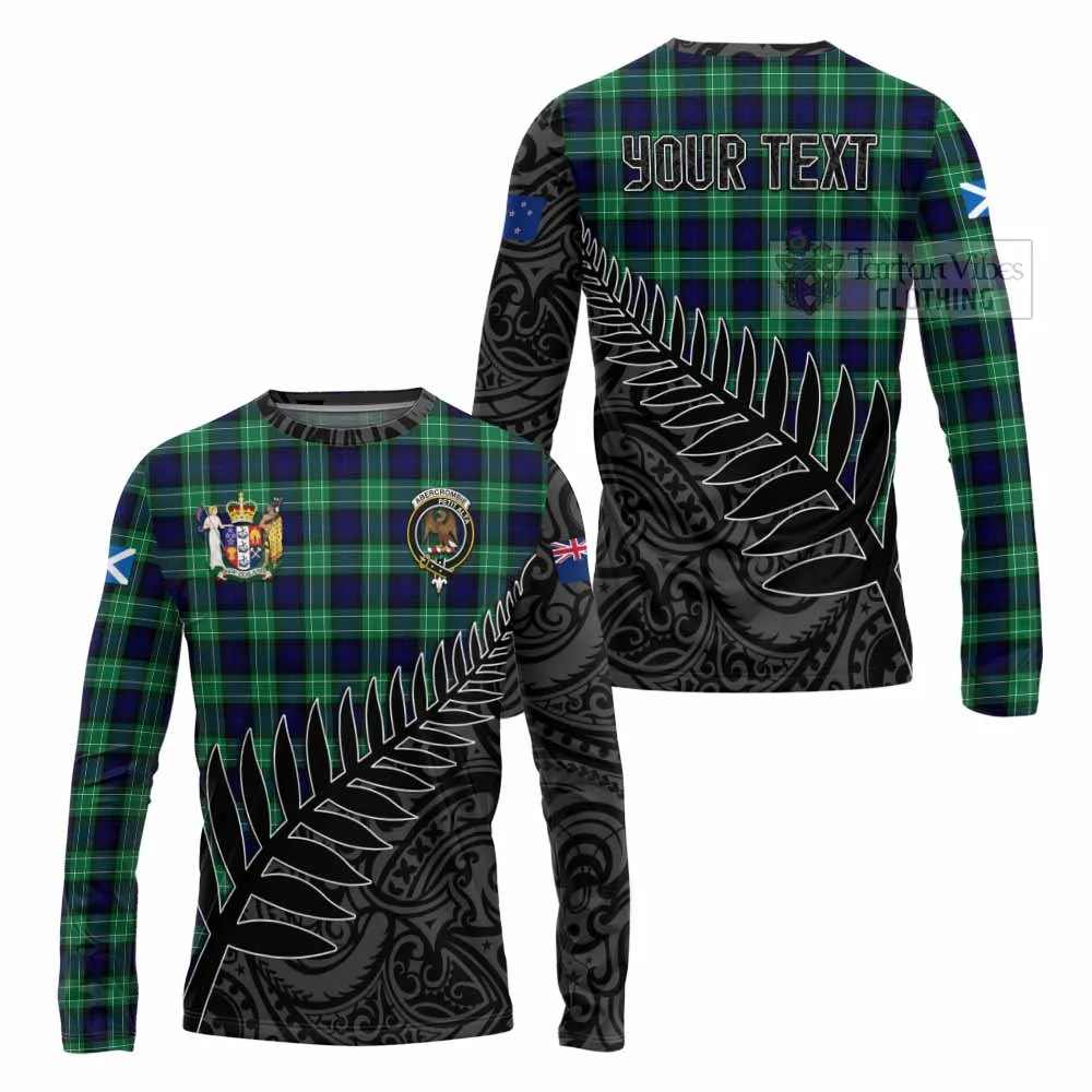 Abercrombie Crest Tartan Long Sleeve T-Shirt with New Zealand Silver Fern Half Style