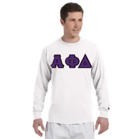 Alpha Phi Delta Greek Champion Long-Sleeve Tee - Champion CC8C - TWILL