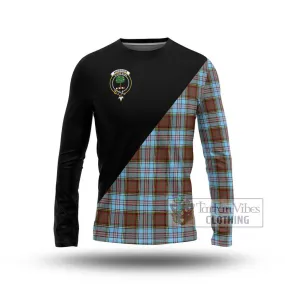 Anderson Ancient Tartan Long Sleeve T-Shirt with Family Crest and Military Logo Style