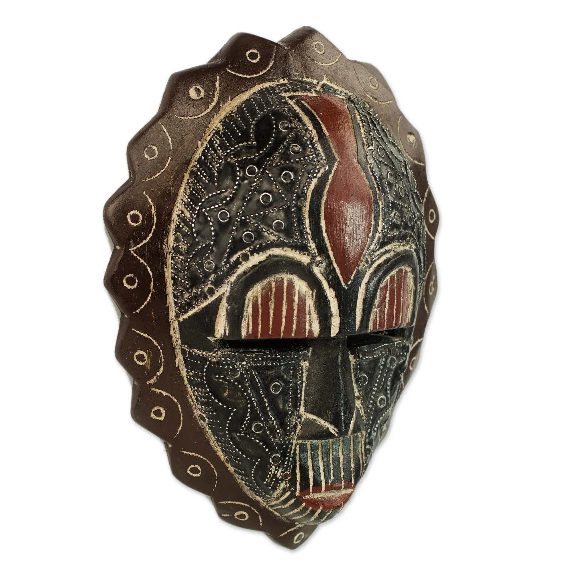 Anigye Ghanaian Sese Wood Wall Mask