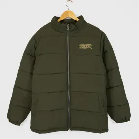 Anti Hero Skateboards - Basic Eagle Quilted Puffer Jacket - Olive