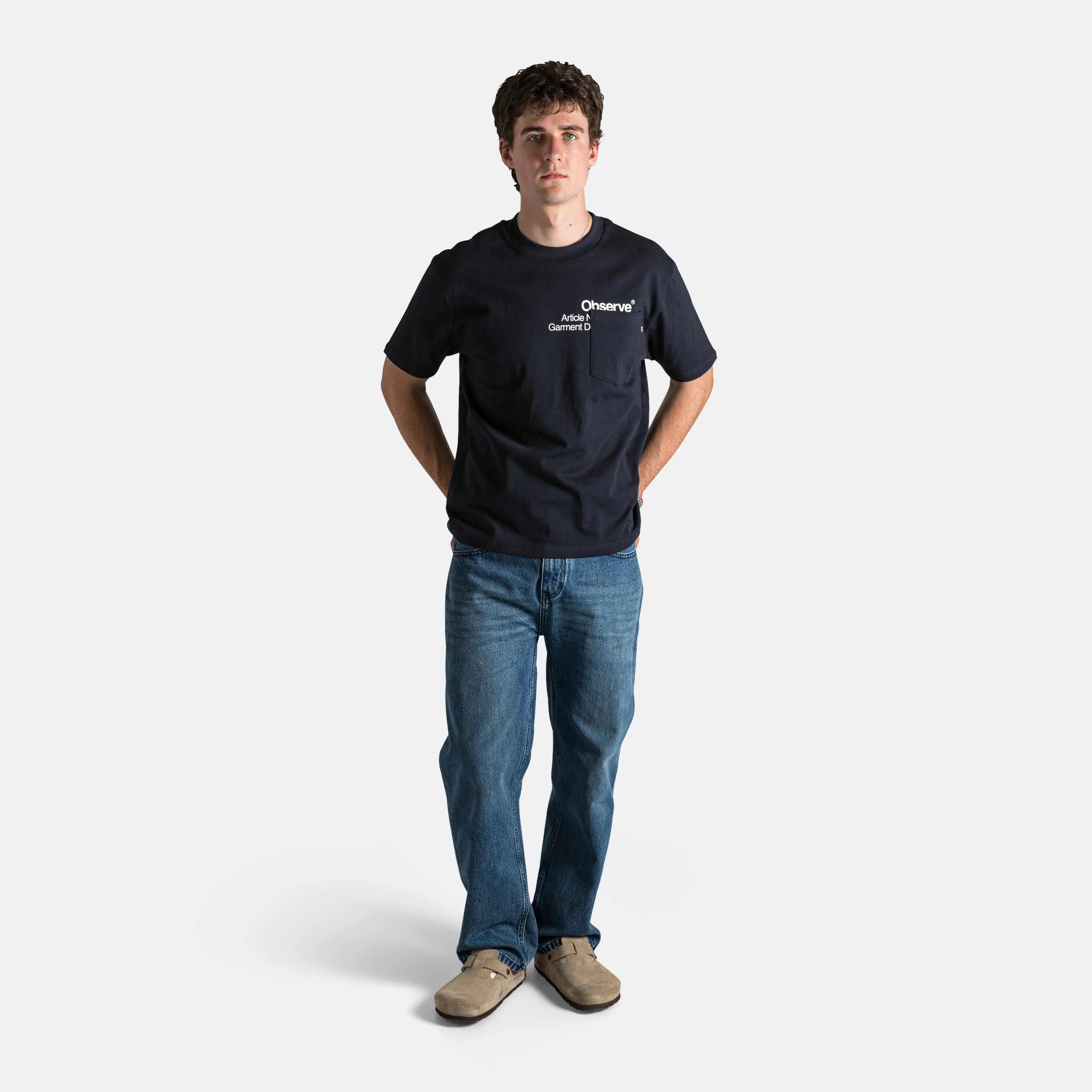 Article Stamp Pocket T-Shirt - Navy