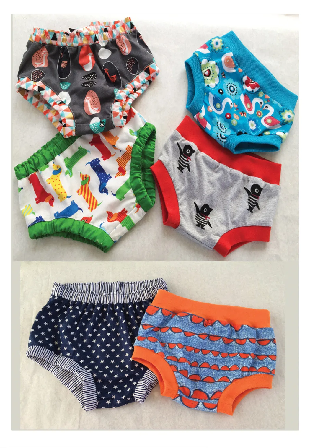 Baby Over Pants/ Diaper Cover pdf sewing pattern, 3  months - 4 years, boys & girls.