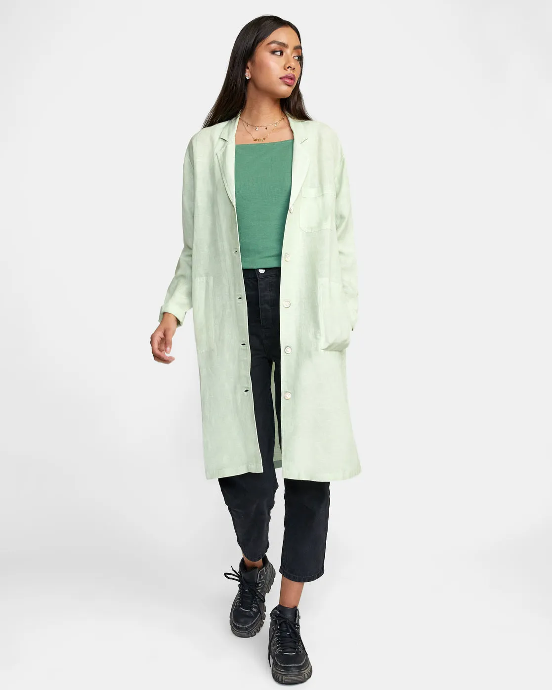 Balmy Oversized Blazer - Light Green