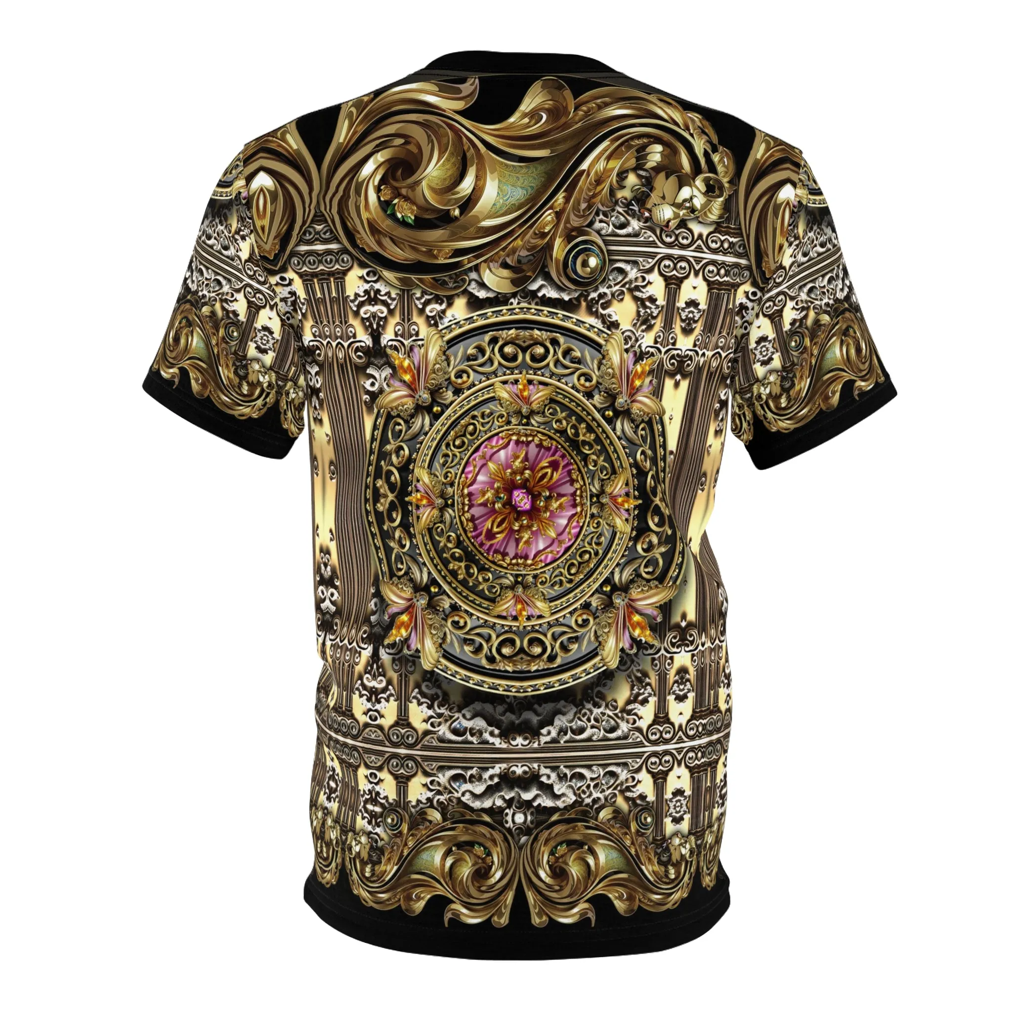 Baroque Treasures T-Shirt Unisex All Over Print Tee Baroque Decorative Gold Unisex T-Shirt | D20217