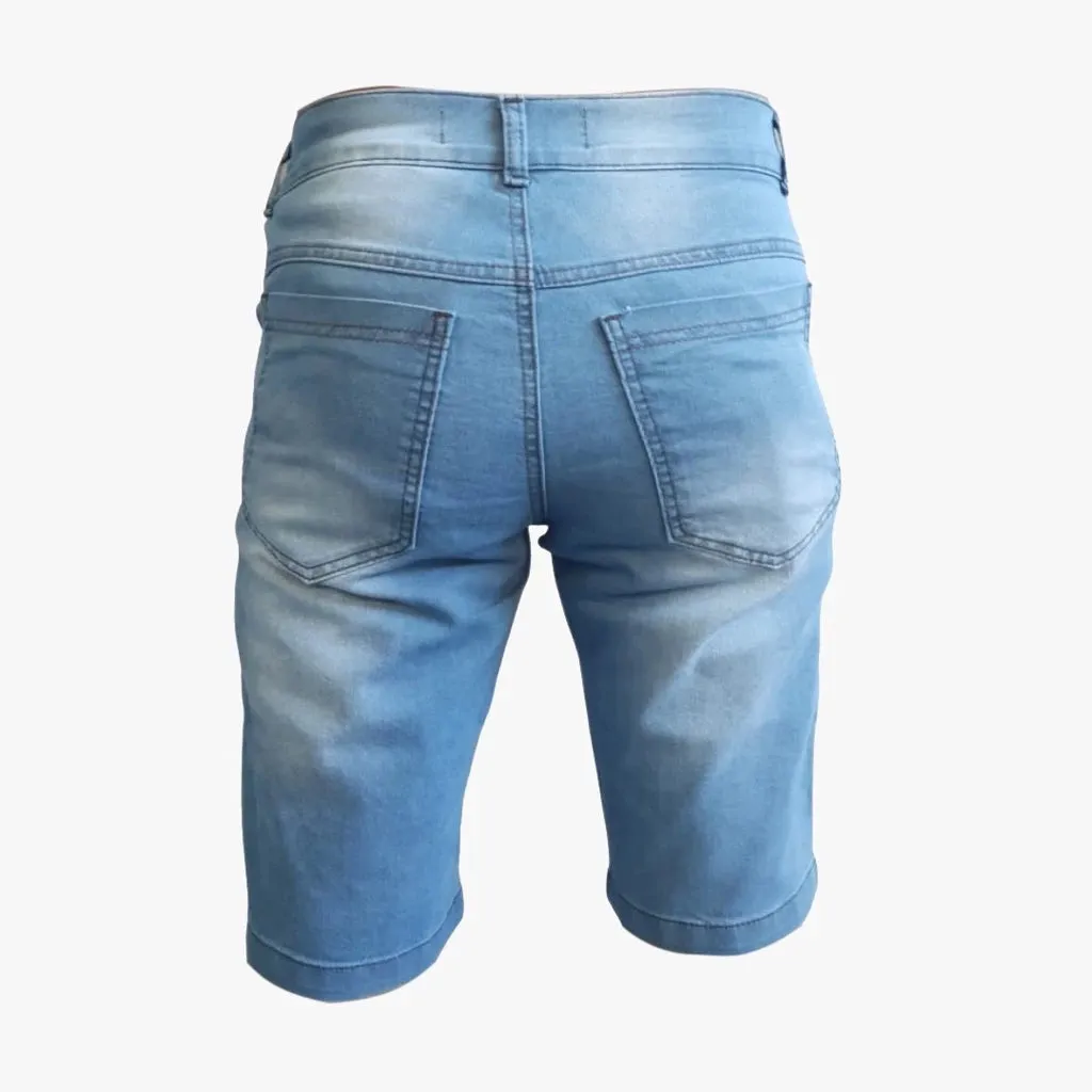 Bermuda Jeans Masculina Com Lycra Destroyd