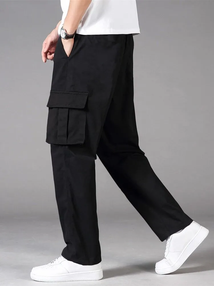 Black Side Pocket Cargo Pants