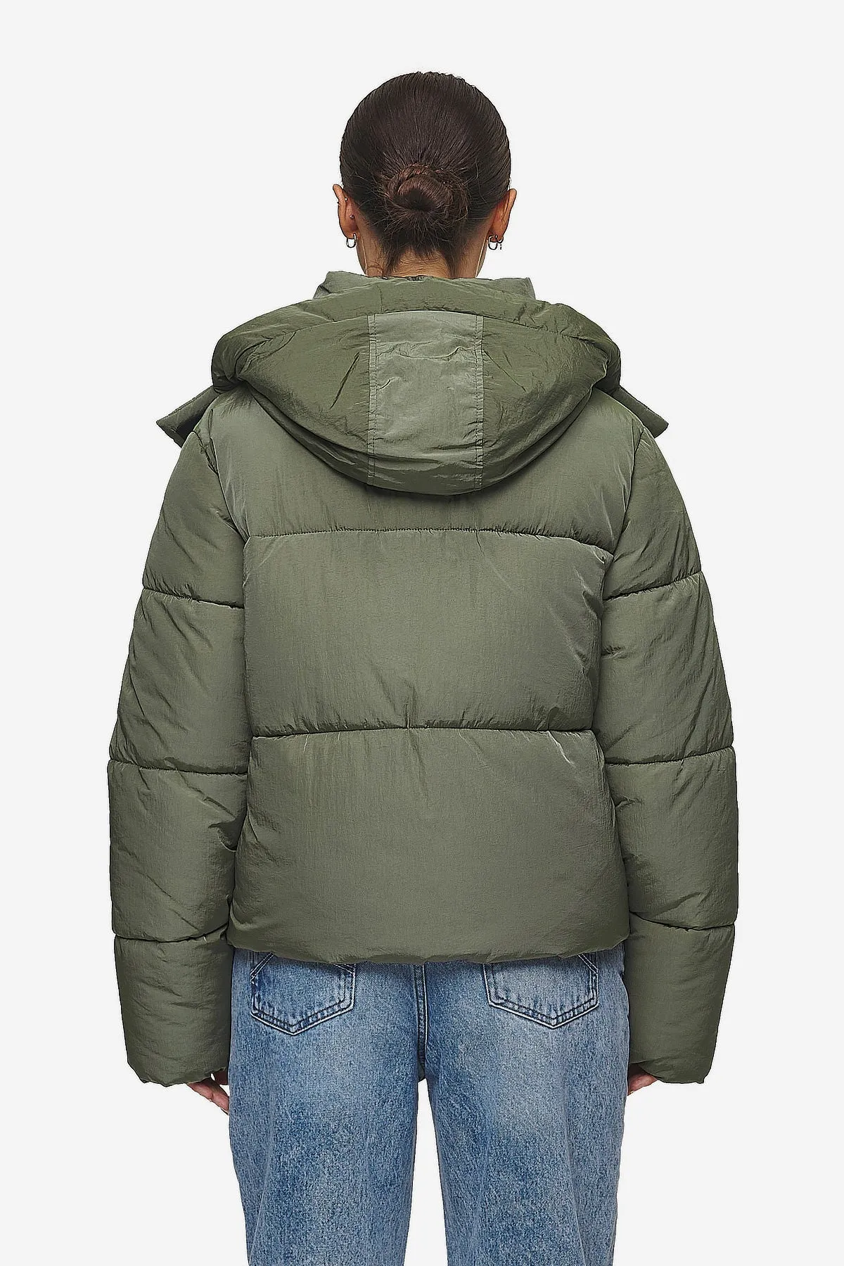 Blanca Crushed Puffer Jacket Mud Olive