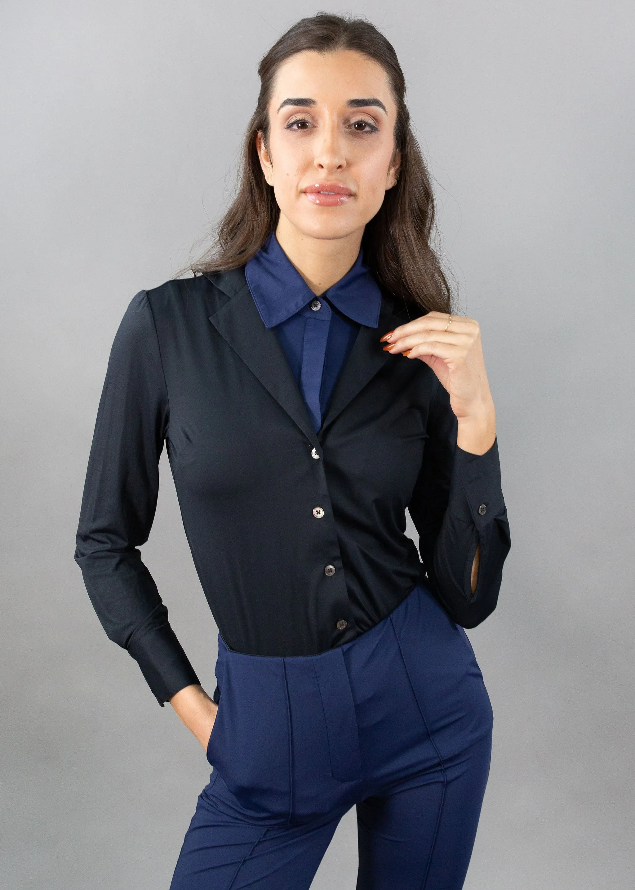 Blazer Collar Blouse