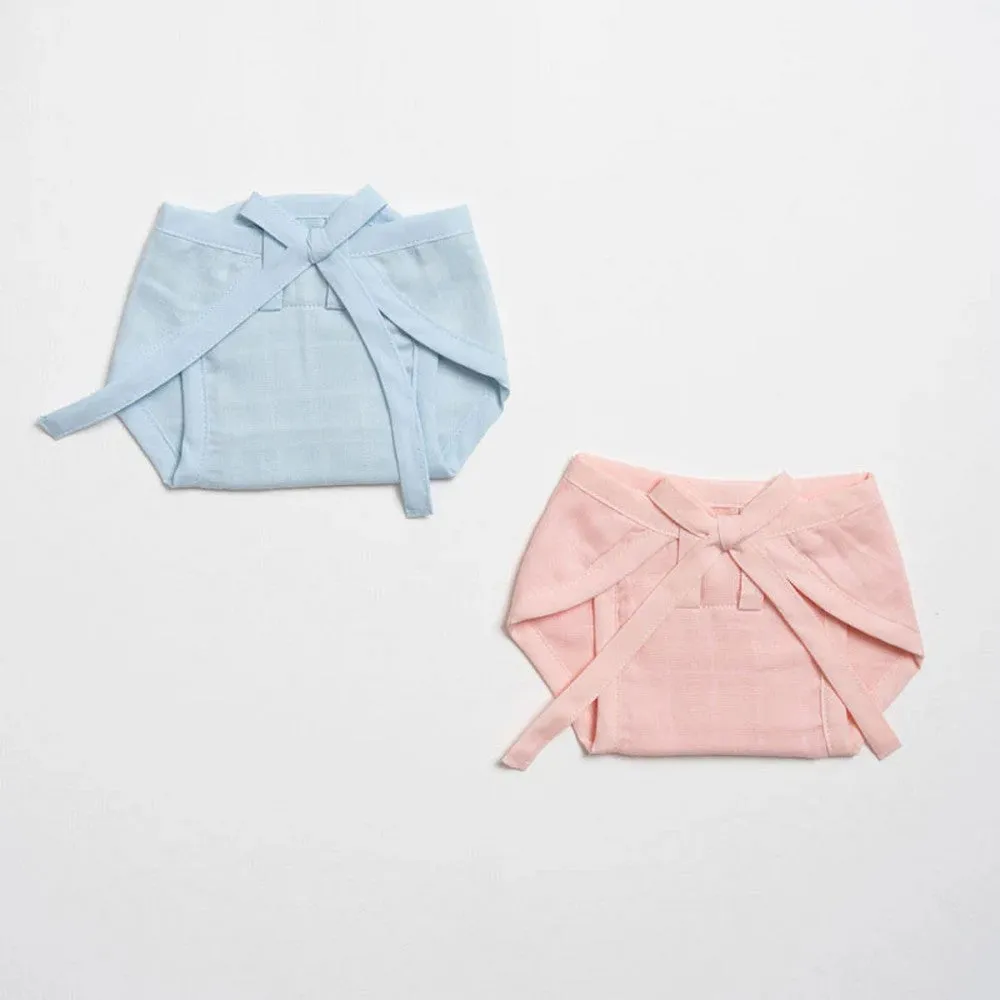 Blue And Pink Muslin Nappy - Pack Of 2