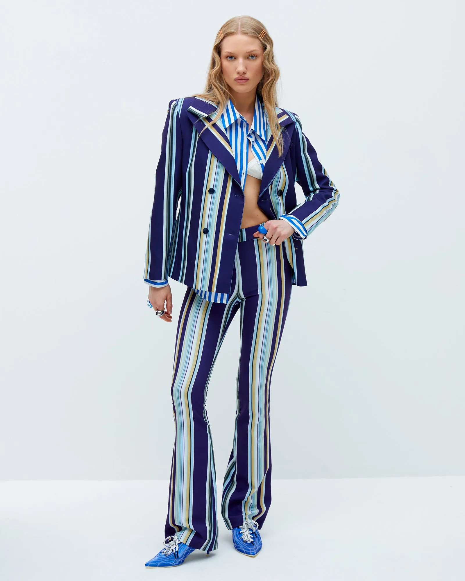 Blue Striped Blazer