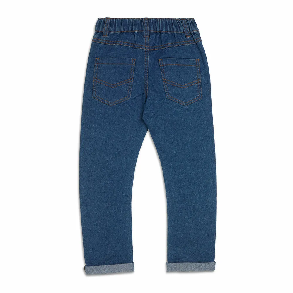 Bowleg Denim Jeans Blue