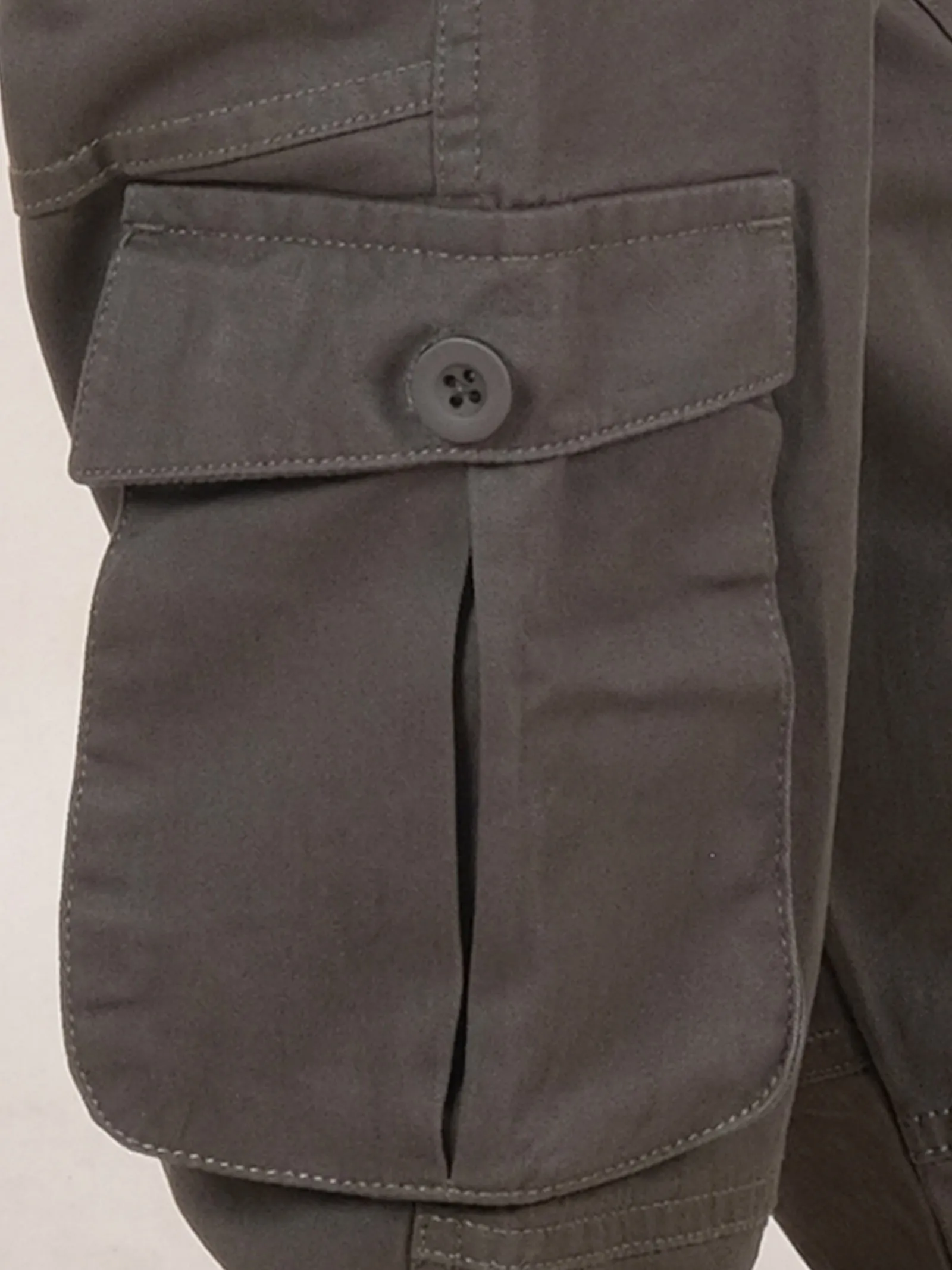 Boys Cotton Solid Cargo Pant