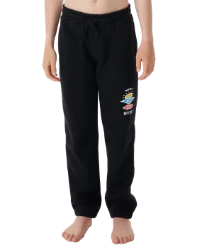 Boys Icons Of Surf Joggers in Black