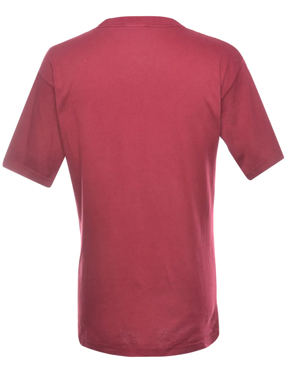 Burgundy Plain T-shirt - S