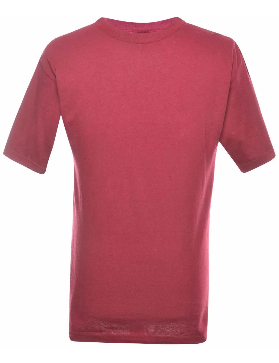 Burgundy Plain T-shirt - S