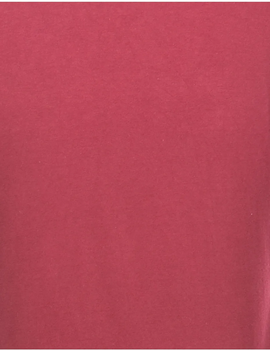 Burgundy Plain T-shirt - S