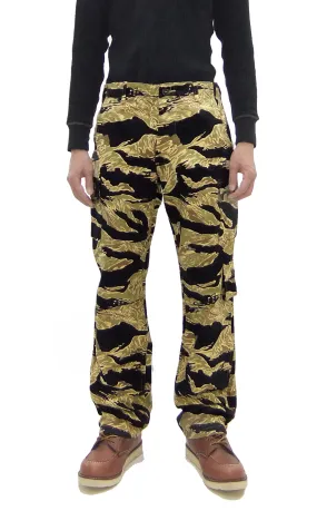 Buzz Rickson Cargo Pants Men's Relaxed-Fit U.S. Military Gold Tiger Stripr Camouflage Trousers BR42502