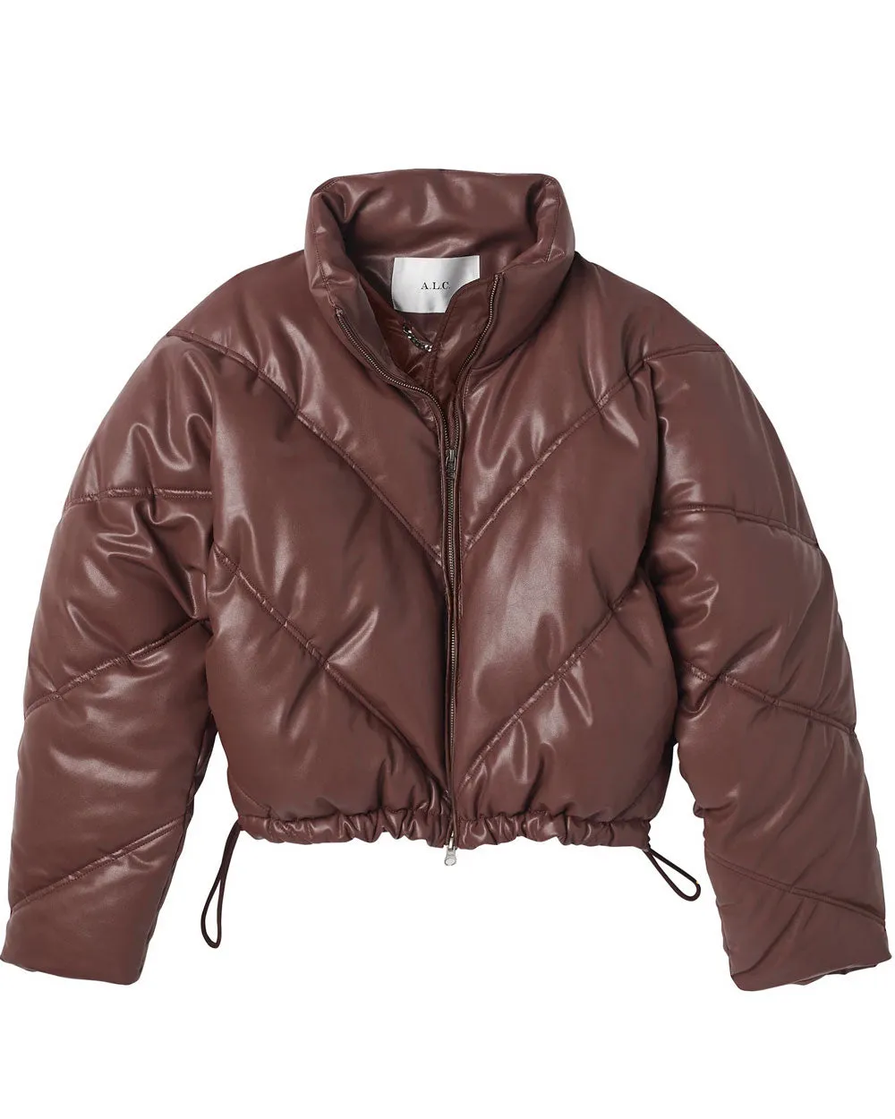 Caffe Morrison Vegan Leather Puffer Jacket