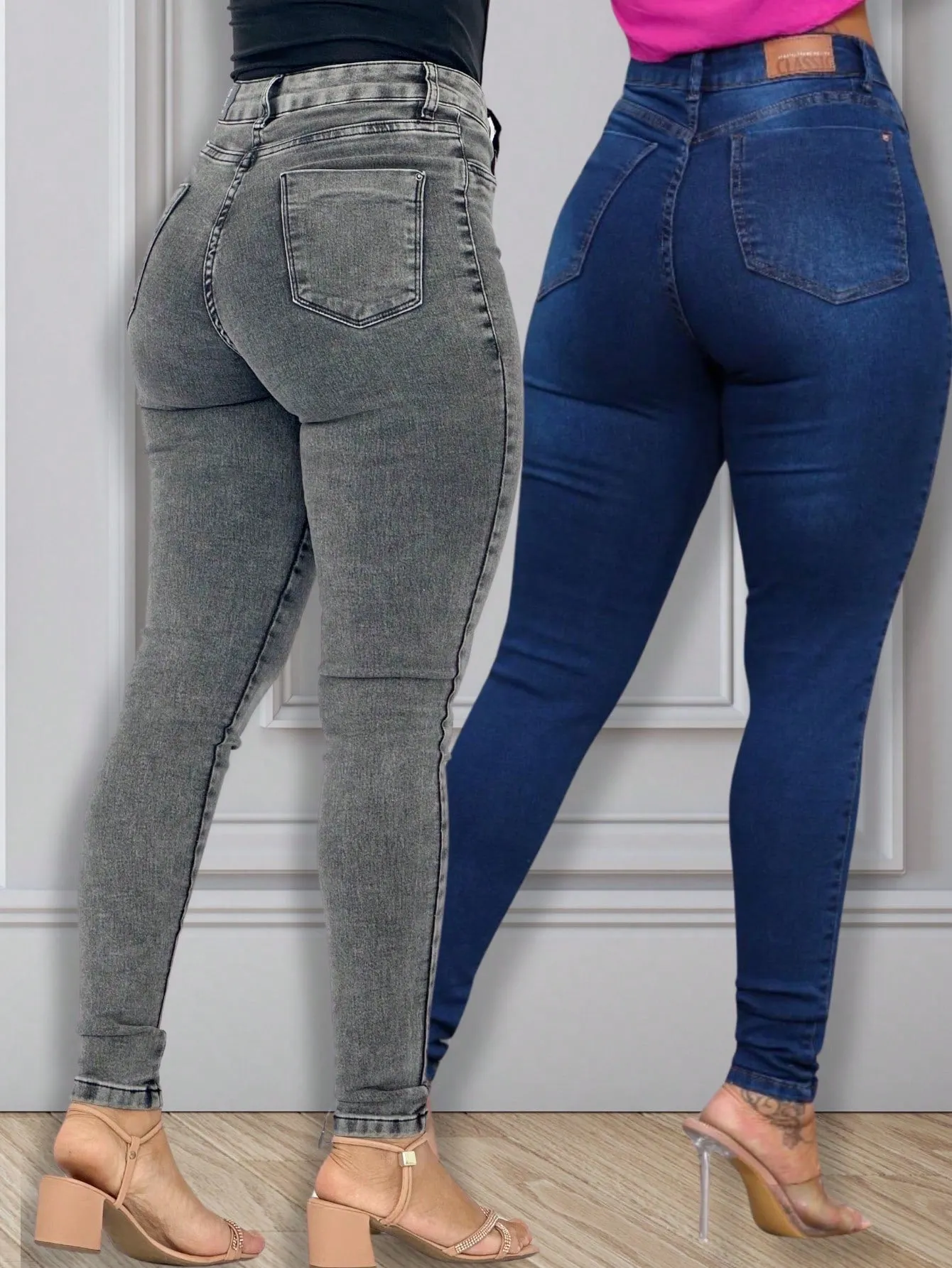 Calça jeans Feminina Skinny Super Empina Bumbum Elastano