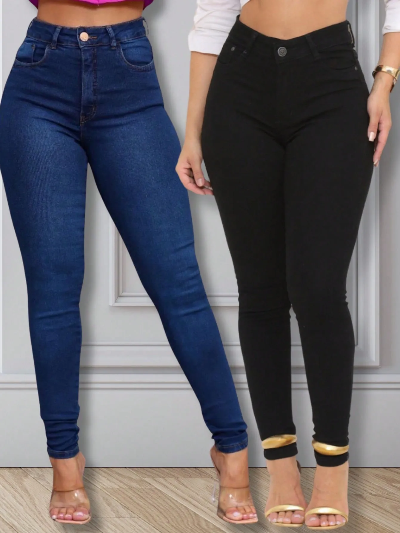 Calça jeans Feminina Skinny Super Empina Bumbum Elastano