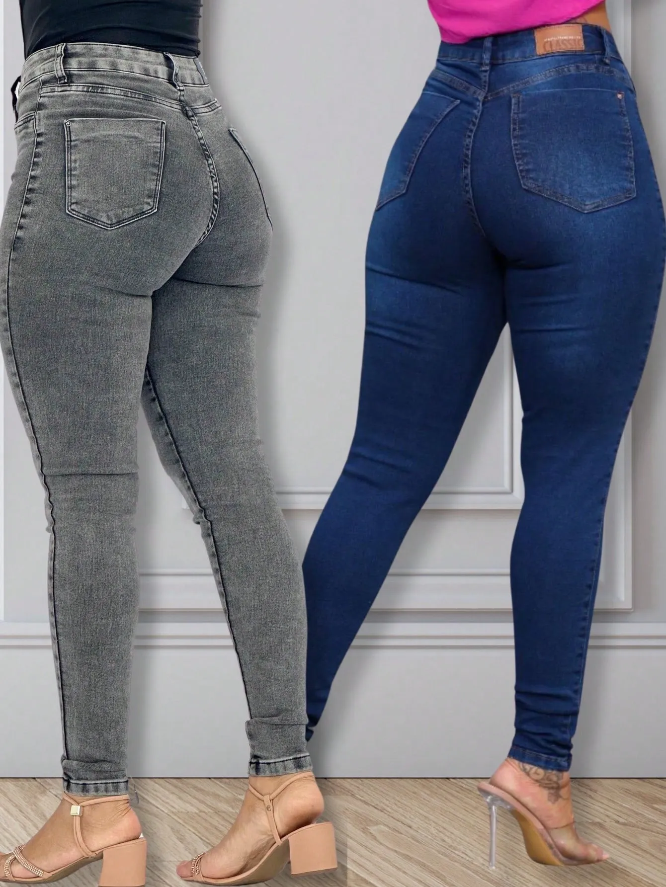 Calça jeans Feminina Skinny Super Empina Bumbum Elastano