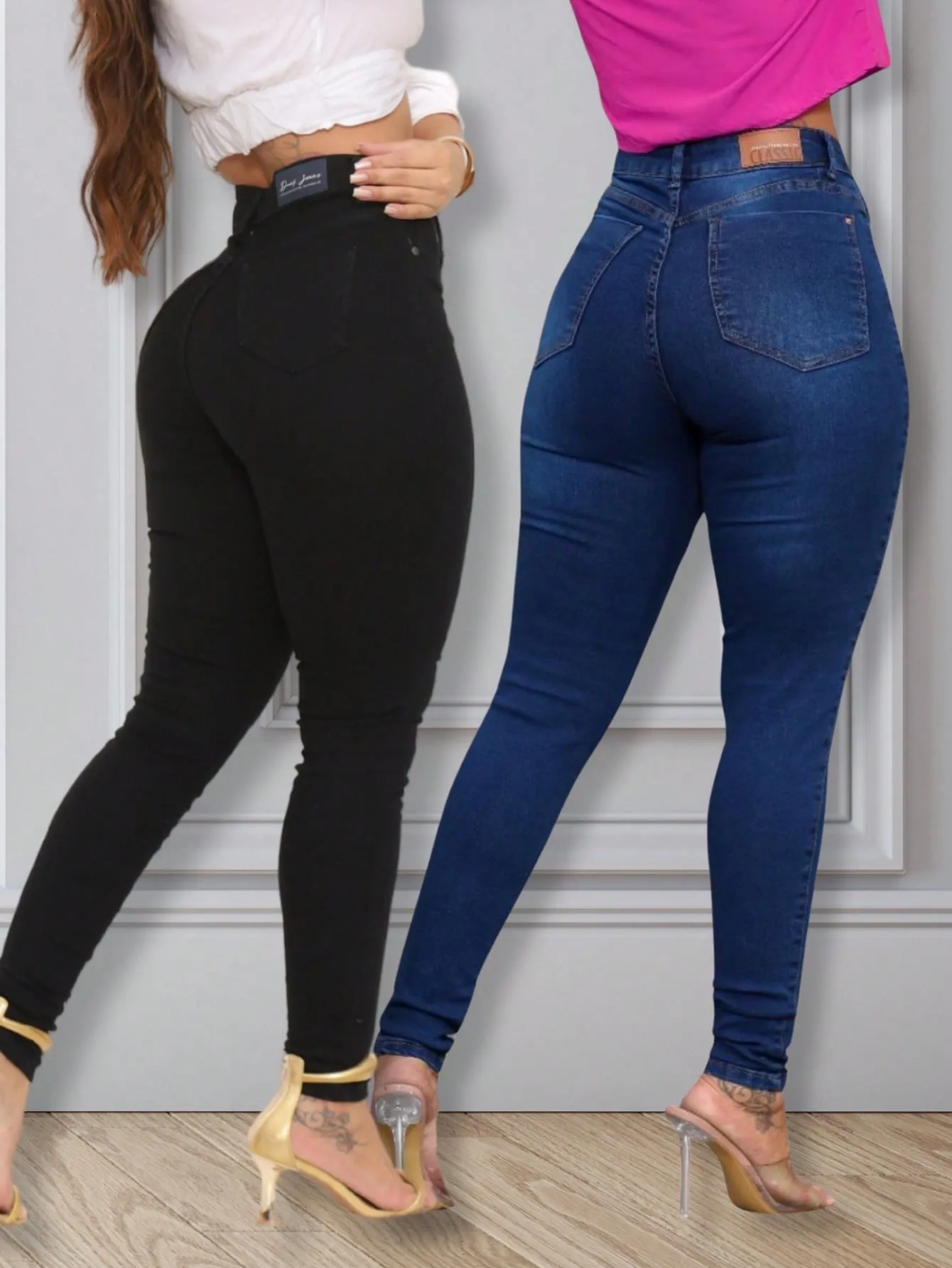 Calça jeans Feminina Skinny Super Empina Bumbum Elastano