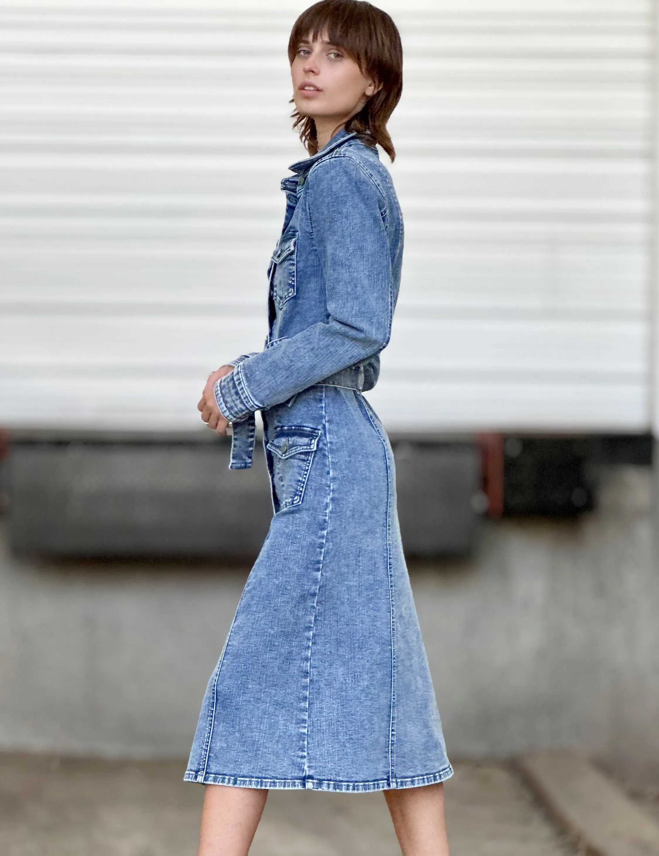 Cargo Denim Dress