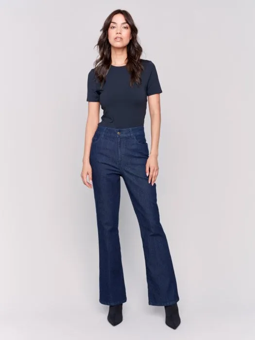 Charlie B Long Length, Regular Rise, Bootcut Leg Pant