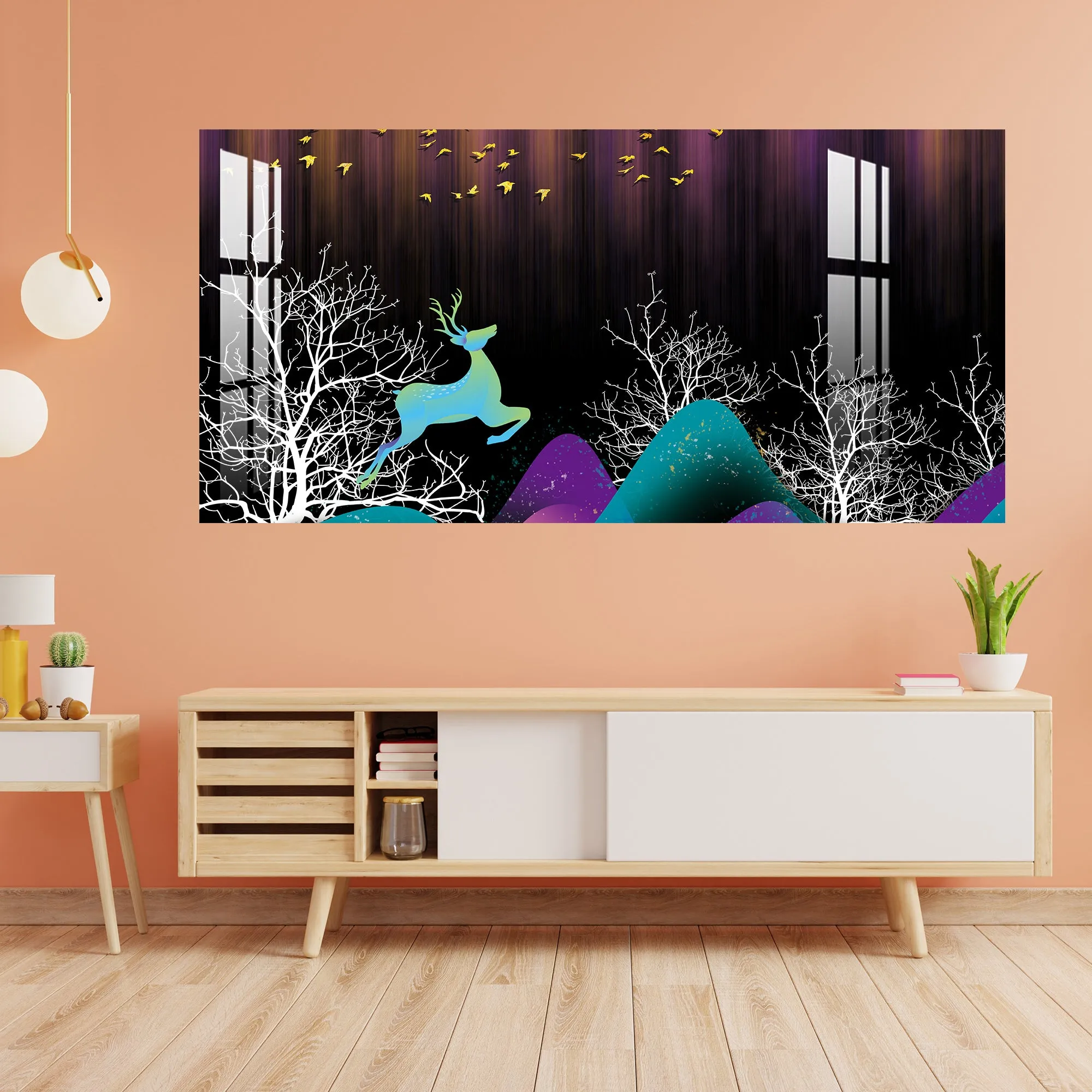 Cheerful Deer Acrylic Wall Art