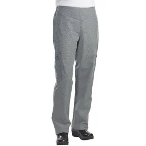 Chef Revival Ladies Cotton Cargo Chef Pants, Small, Hounds Tooth