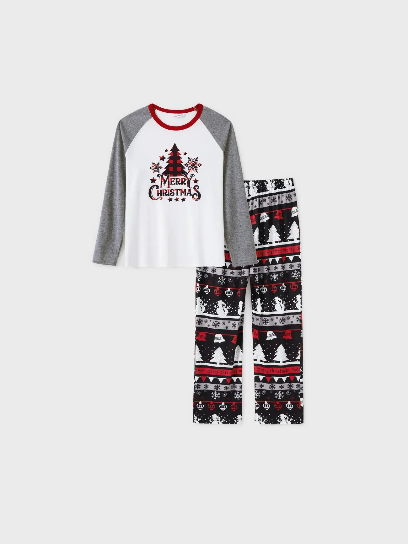 Christmas Tree And Snowflake Print Family Matching Pajama Set