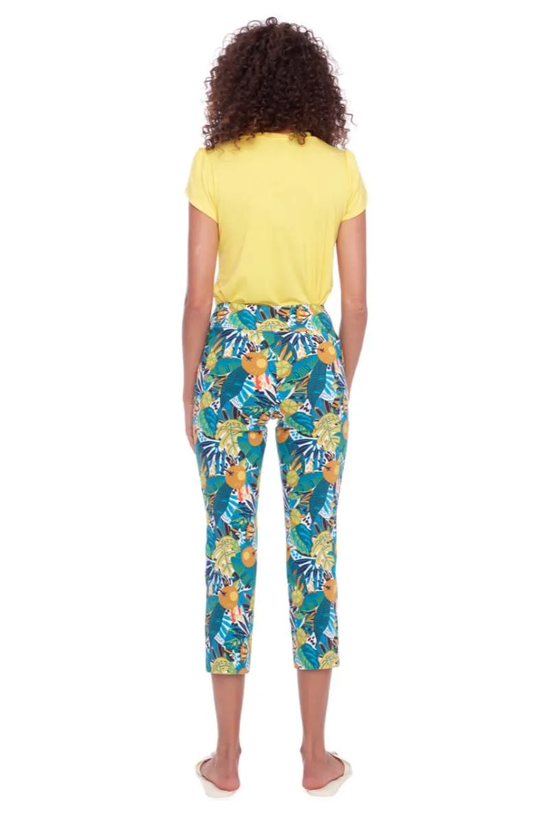 CITRUS PRINT TECHNO CROP PANT 68112