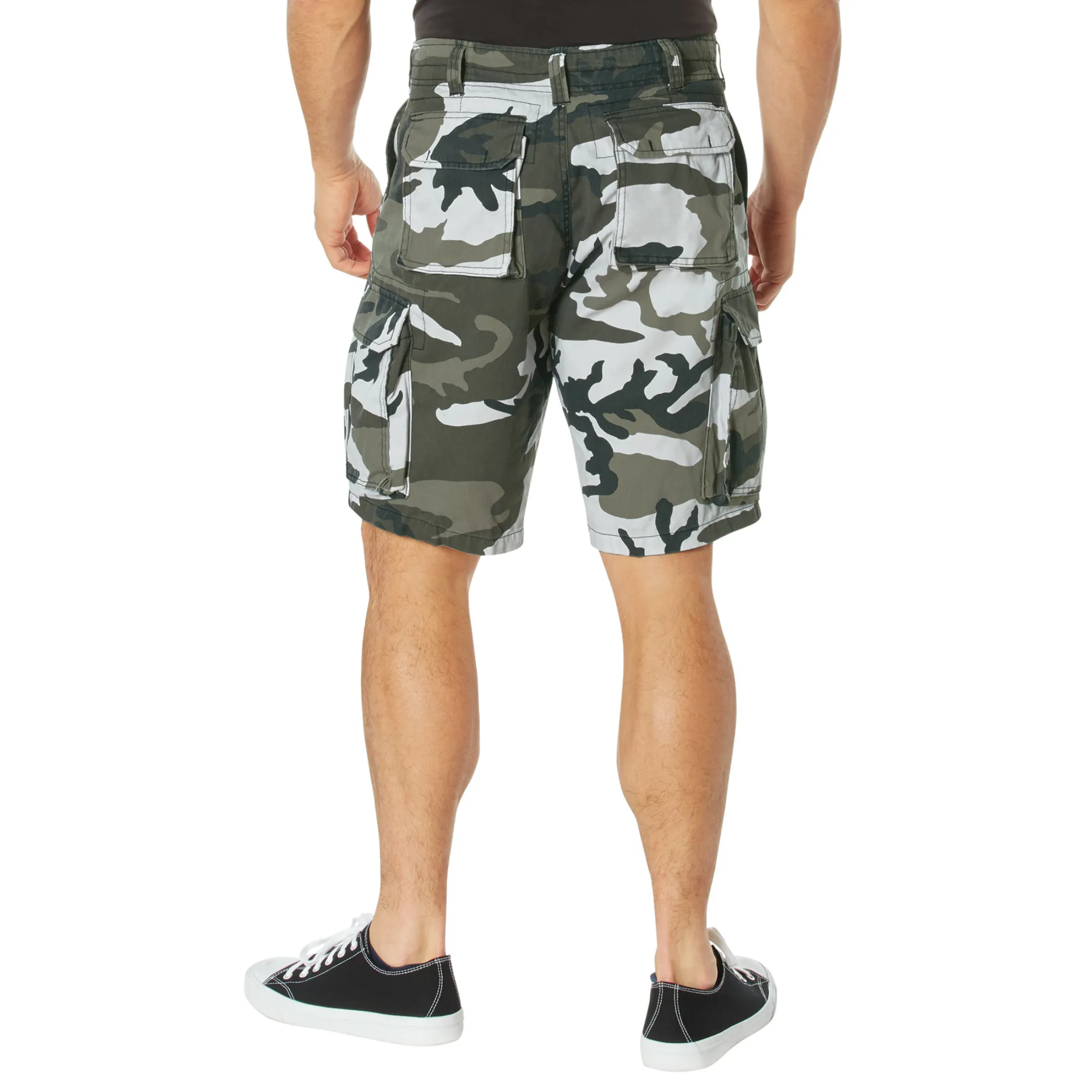 City Camouflage - Military Vintage Paratrooper Cargo Shorts