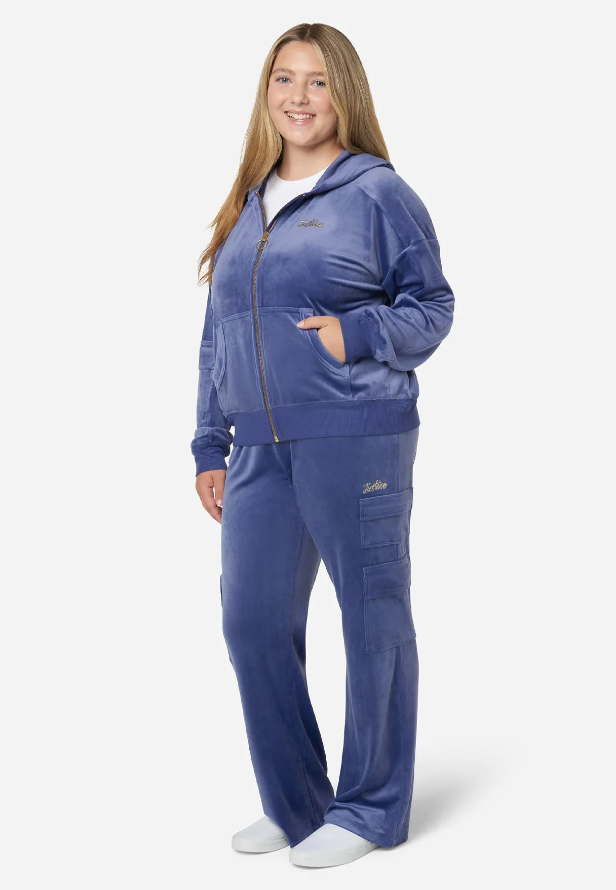 Comfy-Cute Velour Cargo Pant