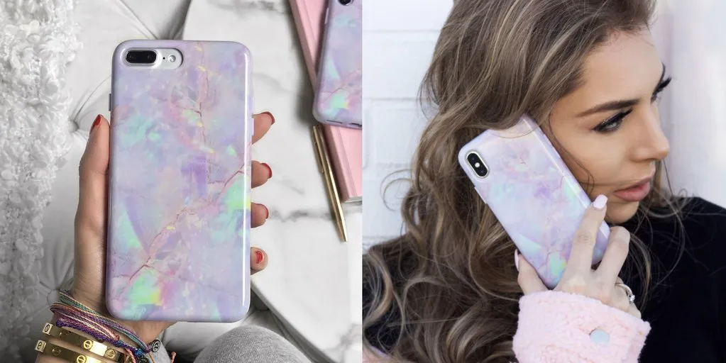 Cotton Candy Marble iPhone Case