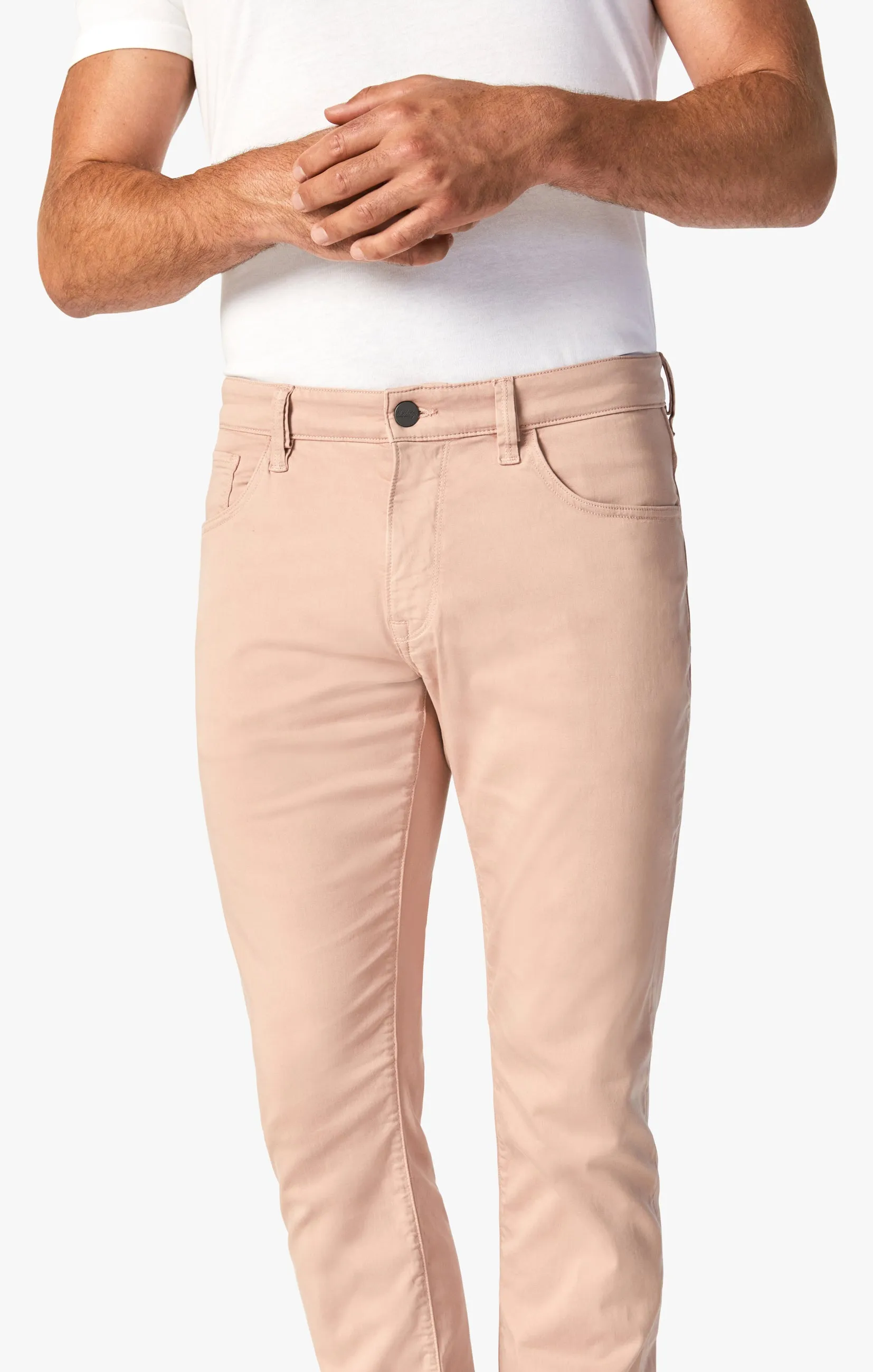 Courage Straight Leg Pants In Rose Twill