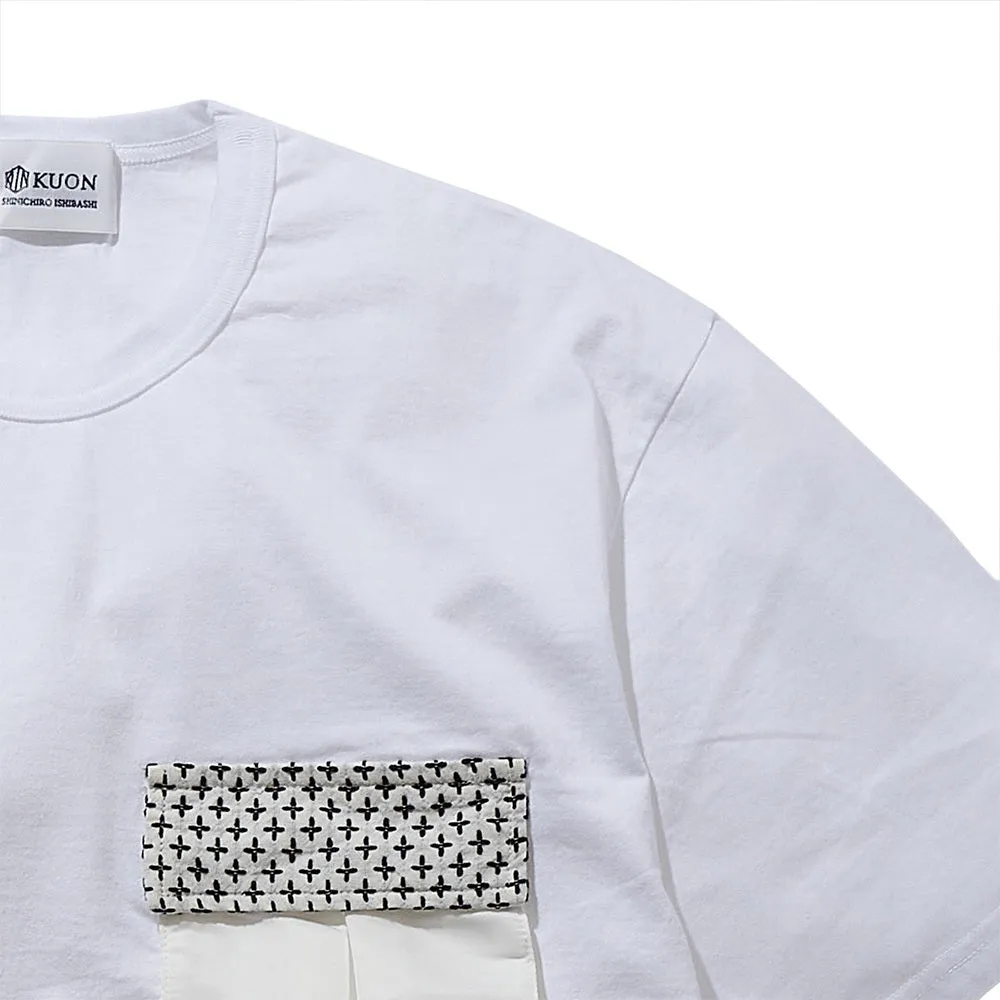 Cross Sashiko Cargo Pocket Tee