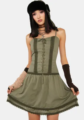 Dana Lace Up Corset Dress