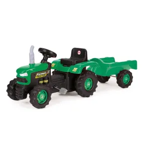 Dolu Ride On Pedal Tractor and Trailer - Green