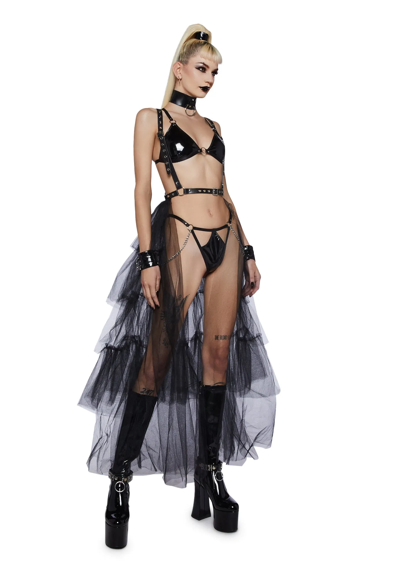 Dominance Diva Tulle Skirt Harness