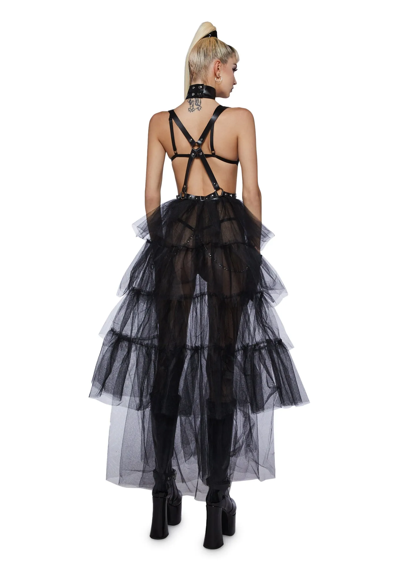 Dominance Diva Tulle Skirt Harness