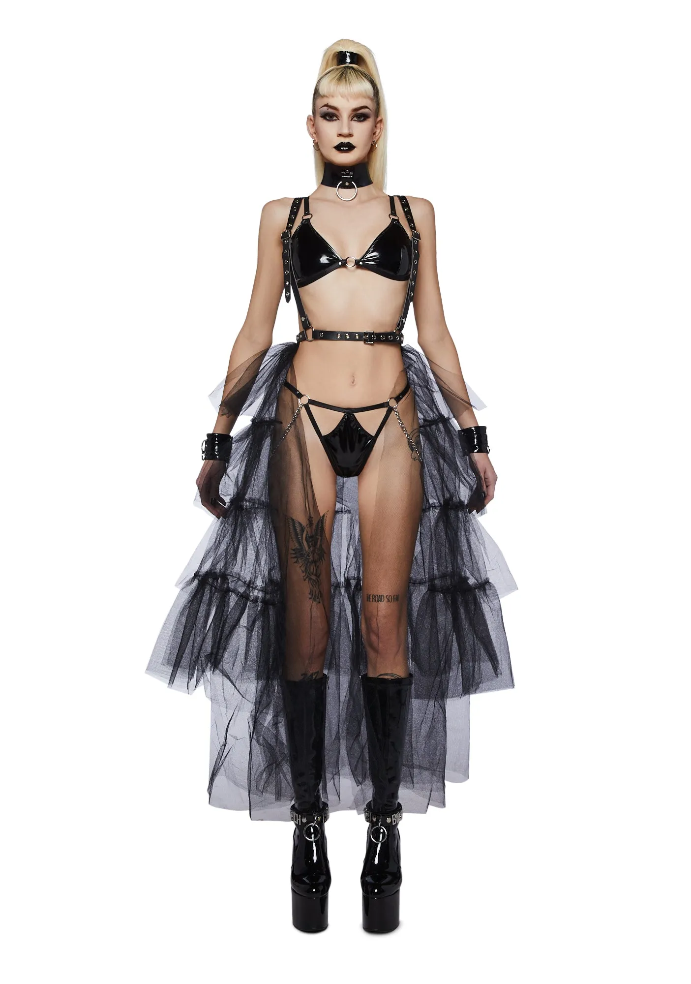 Dominance Diva Tulle Skirt Harness