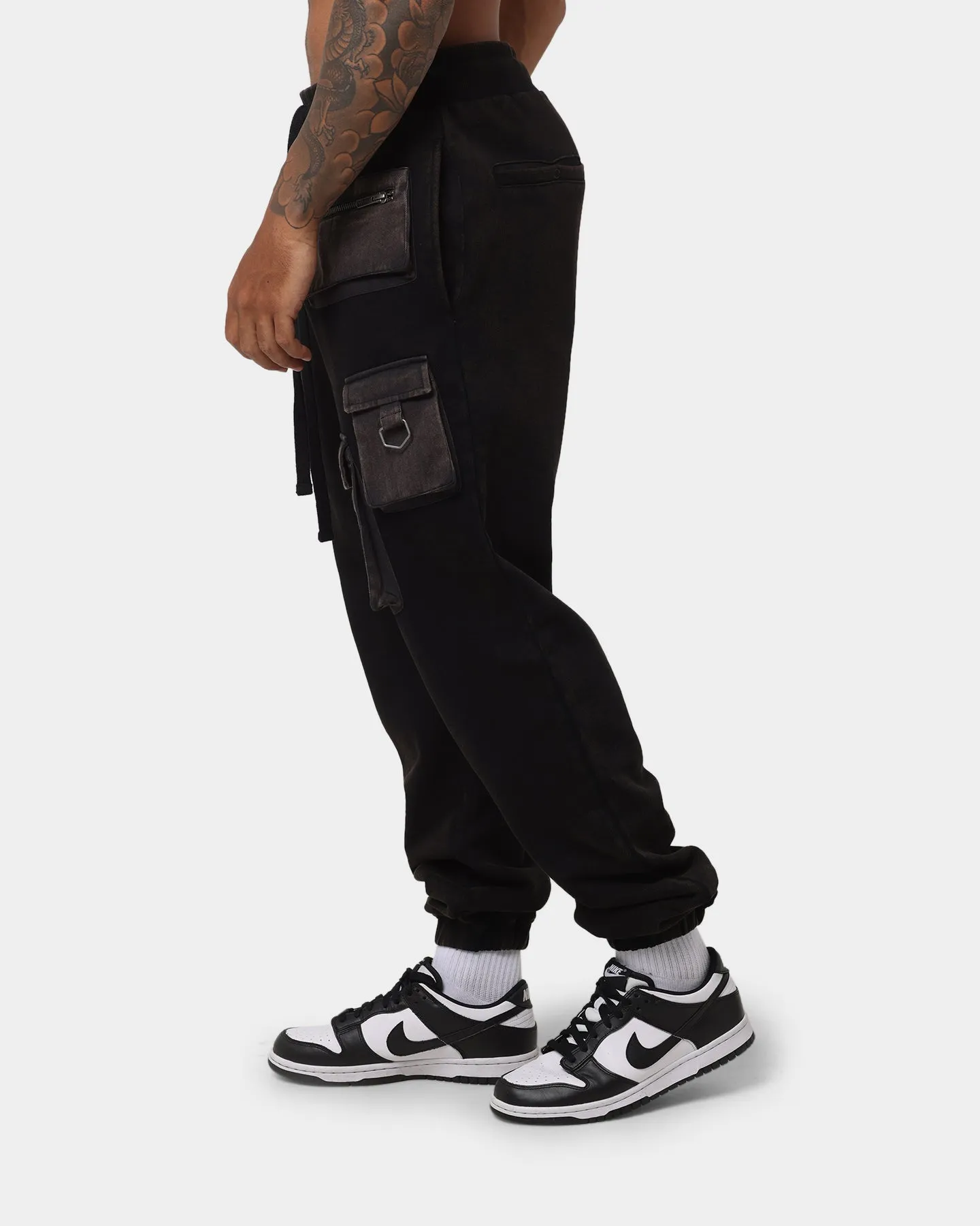 EN ES Utility Washed Sweat Pants Vintage Black