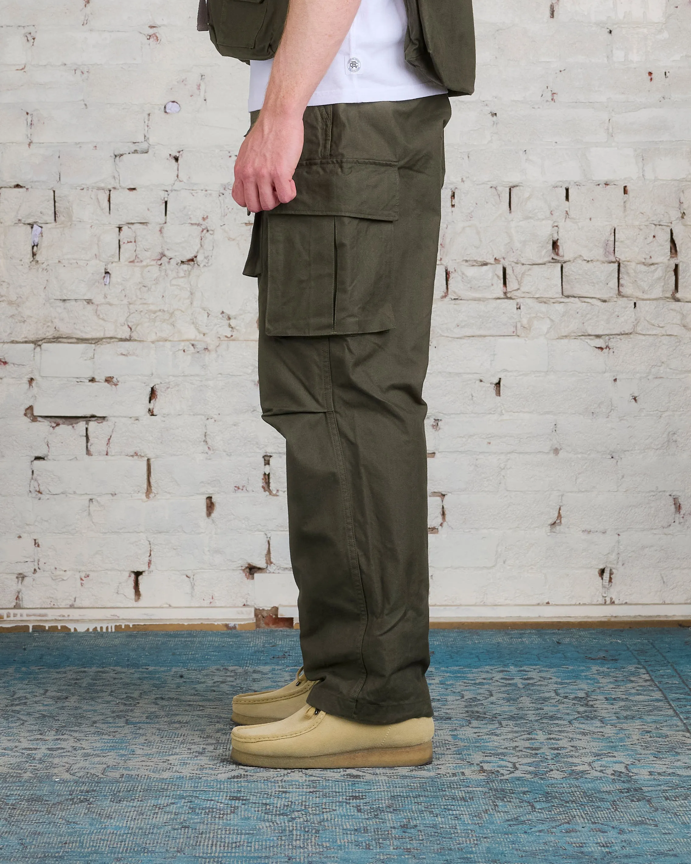 Engineered Garments FA Pant Cotton Brush HB Olive