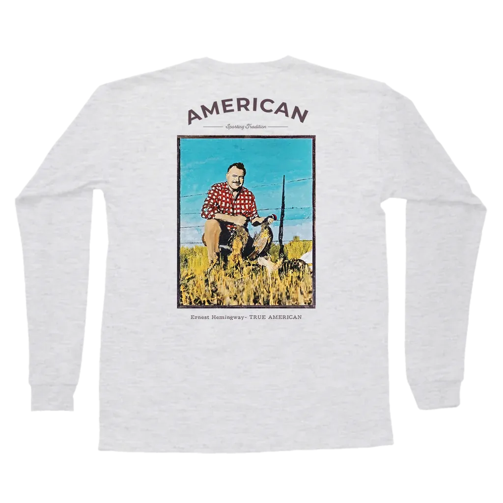 Ernest Hemingway Long Sleeve Pocket Tee