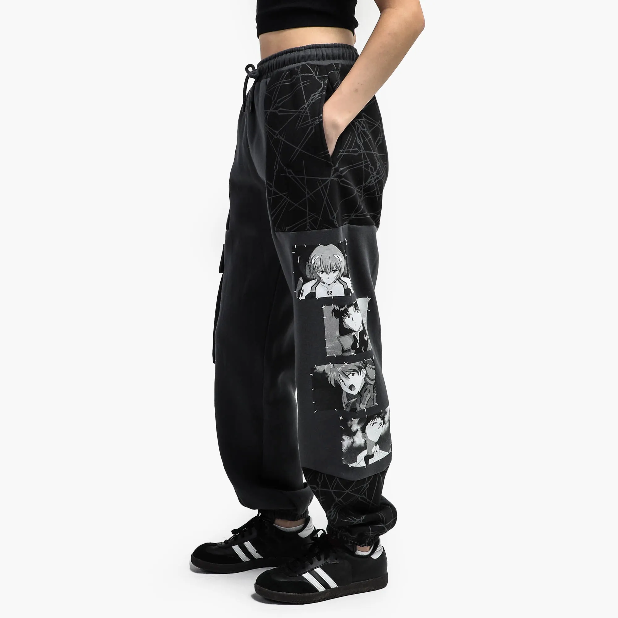 Evangelion Black Cargo Sweatpants