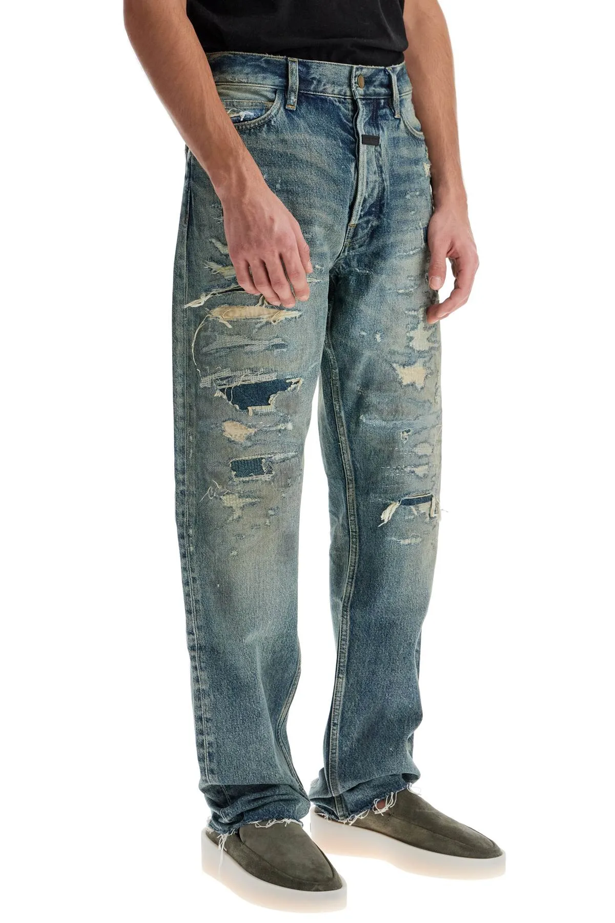 FEAR OF GOD Jeans Distressed A Taglio Dritto